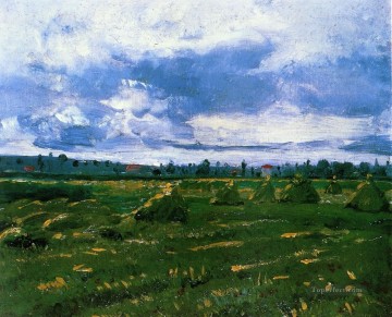  field - Wheat Fields with Stacks Vincent van Gogh scenery